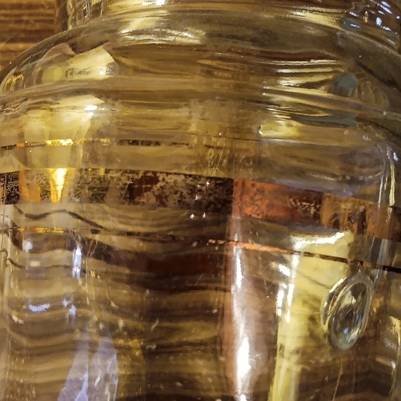 Vintage mcm glass gold trim pitcher - Picture 7 of 7